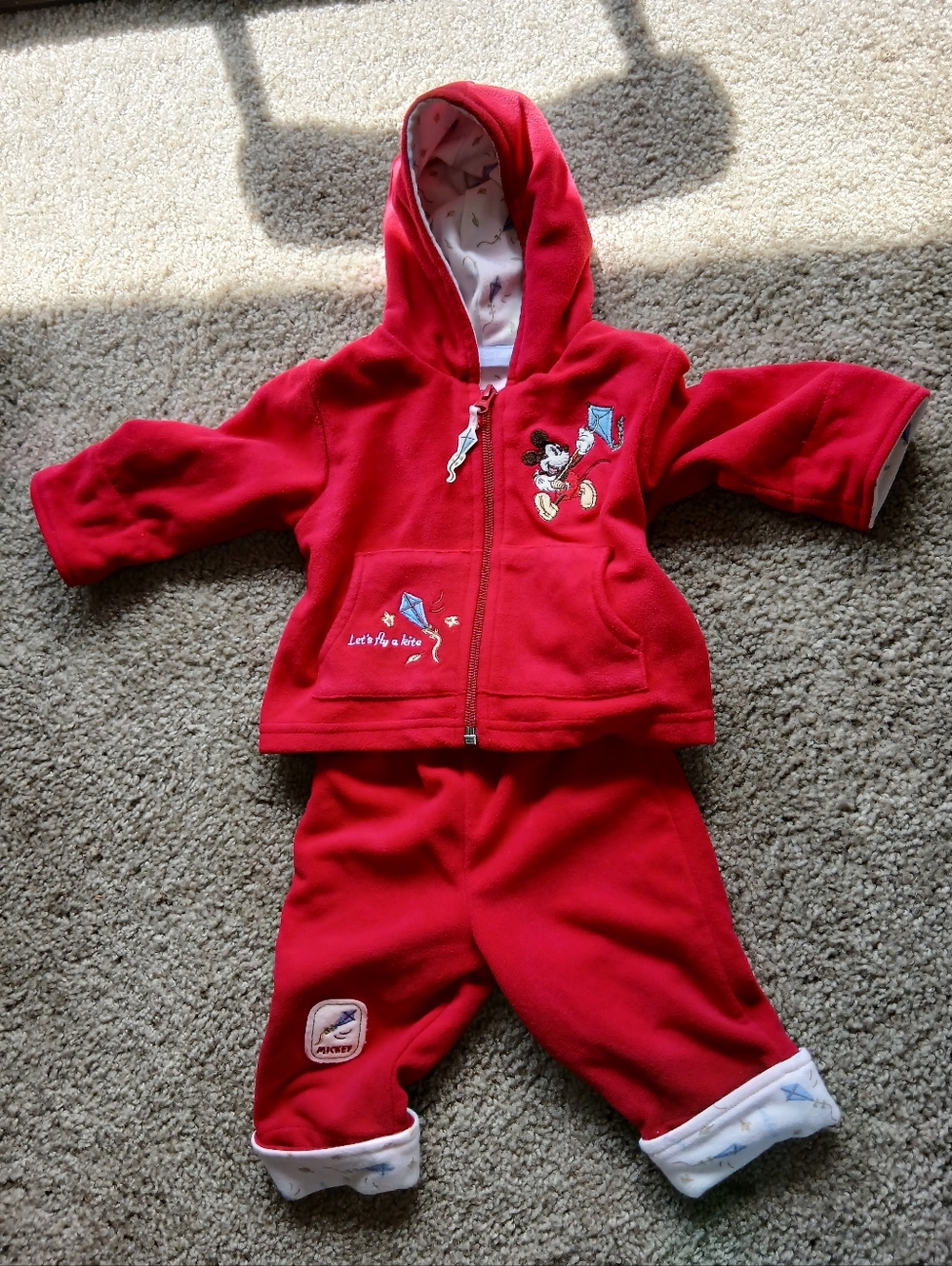 Disney Baby Mickey Mouse Embroidered Sweatset